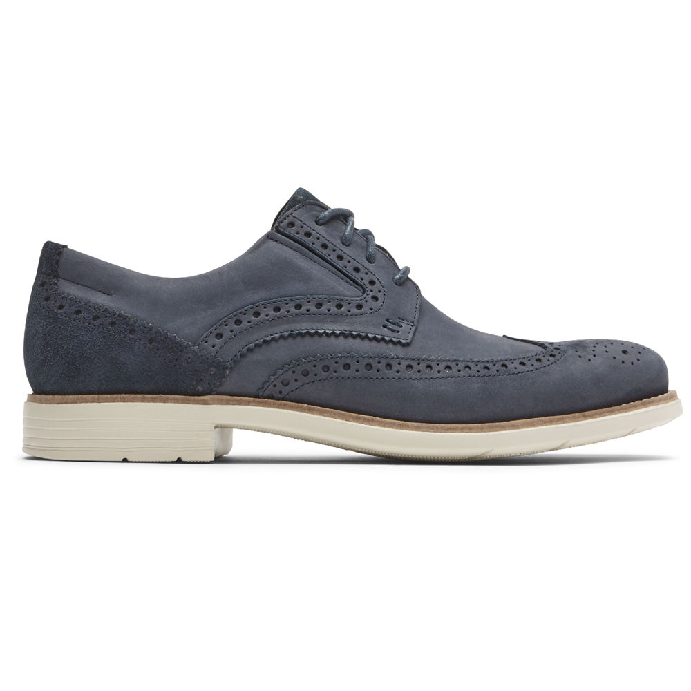 Sapatos Lace Ups Rockport Homem Azuis - Total Motion Hendrik Wingtip - 51309KFUE